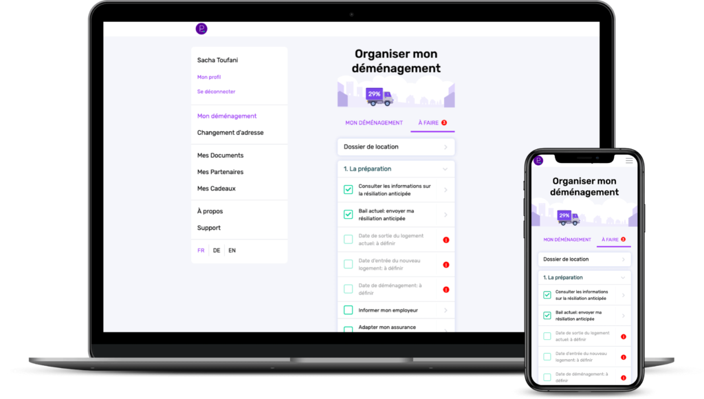 iphone - anwendung - organisiere meinen umzug - plane deinen umzug