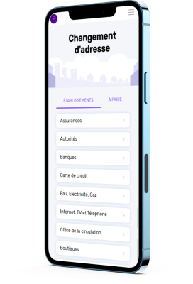 changement d'adresse iphone