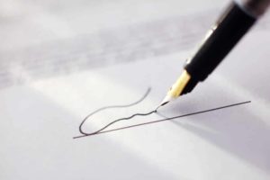 Unterschrift Text 